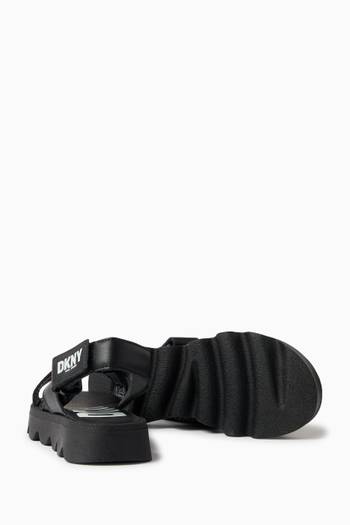 hover state of Logo-strap Sandals in Leather