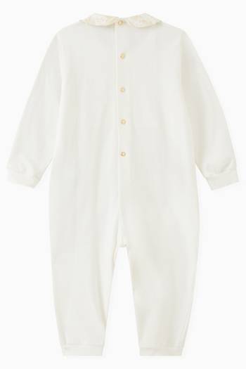 hover state of Barocco-print Sleepsuit in Cotton