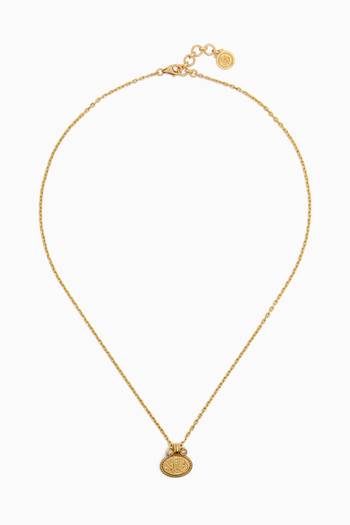 hover state of Double Maceted Diamond Necklace in 18kt Gold