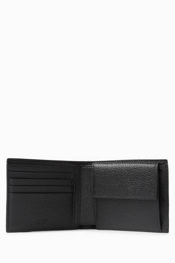 hover state of Luka Logo-embossed Billfold Wallet in Leather