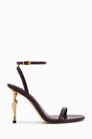 صندل أليفيا بكعب 95 مم جلد نباتي