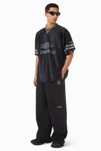 hover state of 3B Football V-neck T-shirt in Shiny Jersey