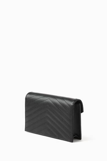 hover state of Cassandre Matelassé Envelope Chain Wallet in Leather