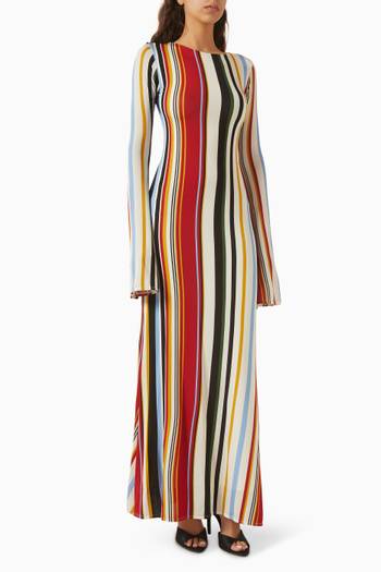 Amay Striped Dress in Viscose Blend