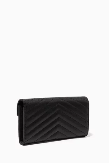Cassandre Large Flap Wallet in Matelassé Leather   