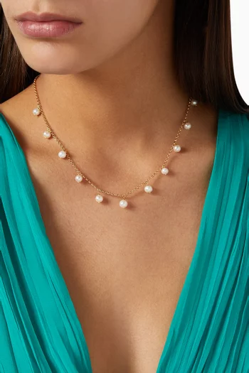 Luna Pearl Necklace in 18kt Gold     