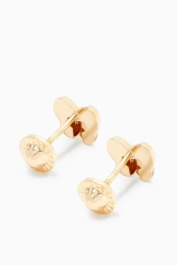 Butterfly Enamel Stud Earrings in 18kt Yellow Gold      