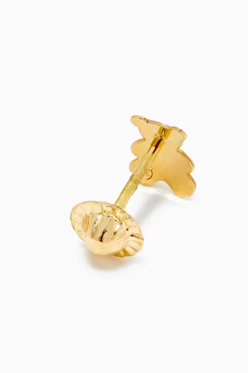Bear Diamond Stud Earrings in 18kt Yellow Gold    