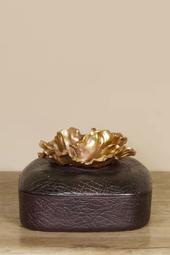 Square Box with Flower Lid   