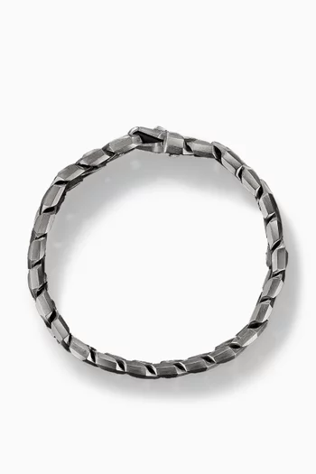 Curb Chain Link Bracelet in Sterling Silver  