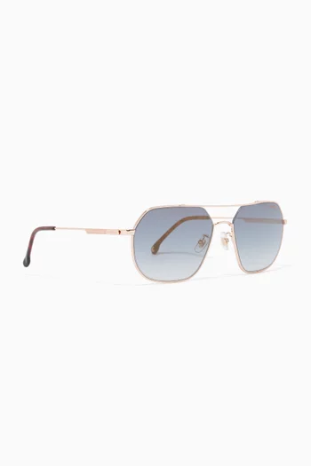 1035/GS Square Sunglasses in Stainless Steel    