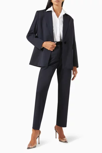 Tailored Jacket in Wool Crepe