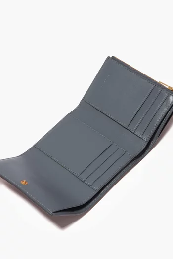 Tri-fold Zip Wallet in Intrecciato Nappa         