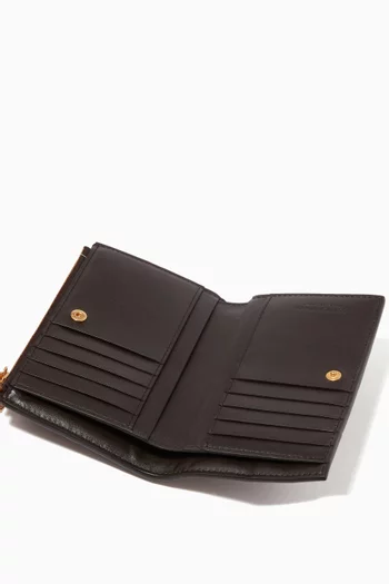 Bi-fold Zip Wallet in Intrecciato Nappa 