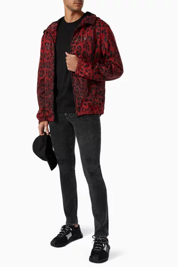 Leopard Print Jacket in Nylon     