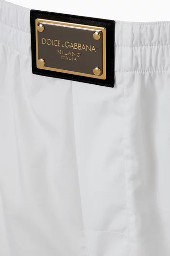 Logo Boxer Shorts in Cotton Poplin