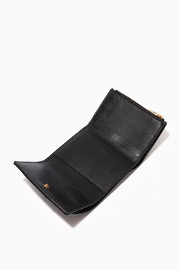 Tri-fold Zip Wallet in Intrecciato Nappa  