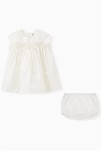 Dress and Bloomers in Cotton, Set of Two