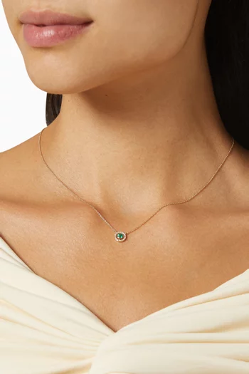 Mini Icon Aura Emerald Pendant Necklace in 14kt Gold Vermeil