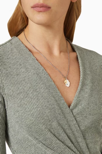 The Stanley Tags Necklace in Sterling Silver & 14kt Gold Vermeil 