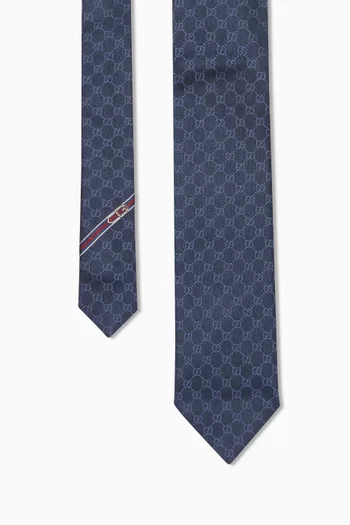 GG Pattern Tie in Silk 
