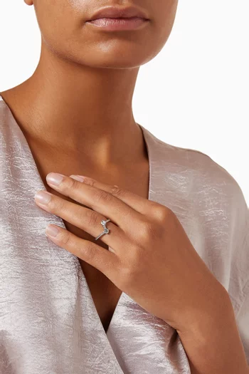 Toi+Moi Diamond Paveé Ring in 18k Recycled White Gold  