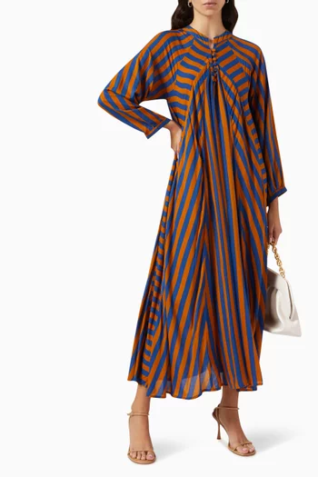 Fiore Printed Maxi Dress in Rayon