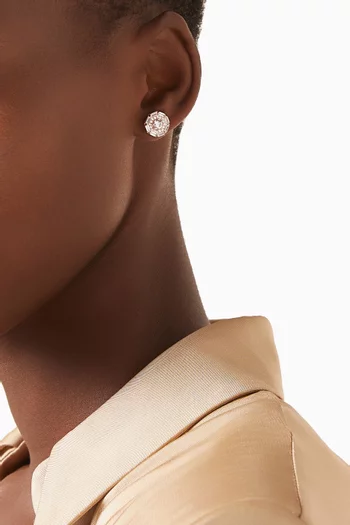 Baguette-cut Crystal Stud Earrings in Sterling Silver