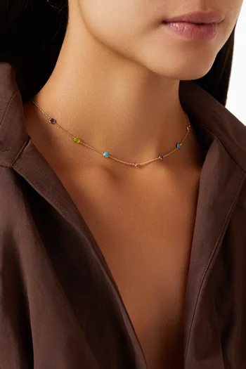 Hot Rox Gemstone Choker in 18kt Recycled Gold-plated Vermeil