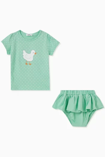Chikidie T-shirt & Bloomers Set in Jersey