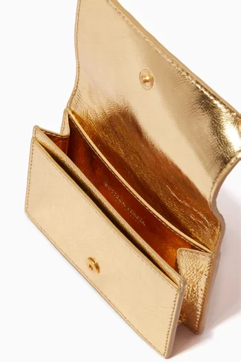 Bi-fold Wallet in Intrecciato Metallic Nappa