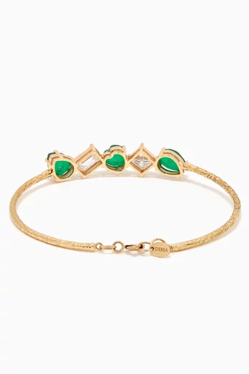 Emerald & Topaz Bracelet in 18kt Gold