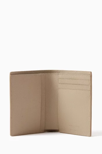 Bi-fold Card Wallet in Grained Leather