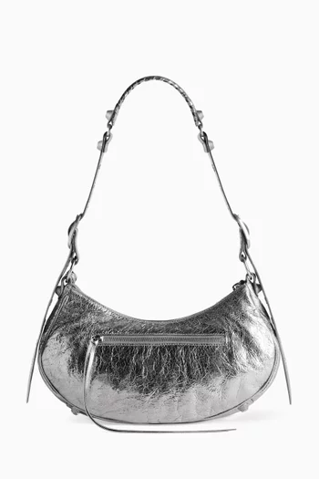 Le Cagole Small Shoulder Bag in Metallic Leather