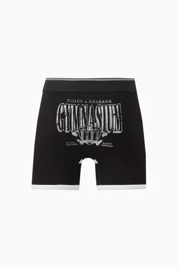 Graphic Print Boxers in Cotton Stretch