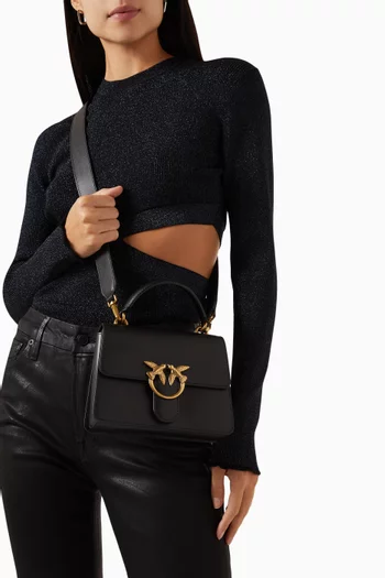 Mini Love Top Handle Bag in Leather