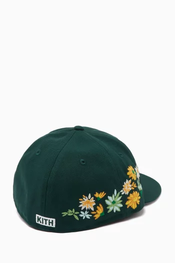 Floral 49Fifty Flat Brim Hat in Corduroy