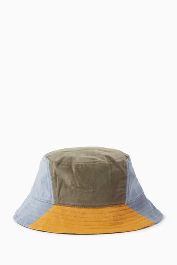 Colour-block Bucket Hat in Corduroy