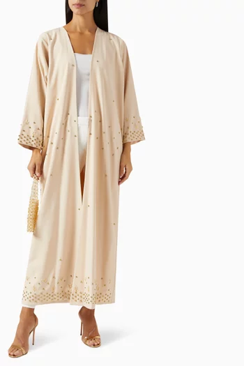 Embellished Abaya in Crepe