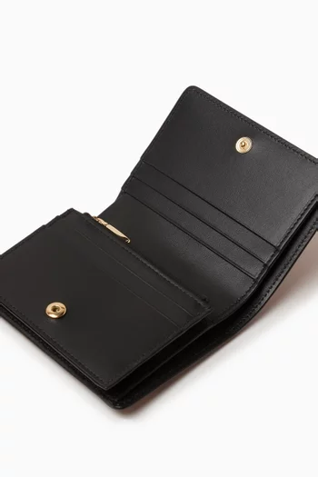 x KIM DG Flap Wallet in Leopard-print Polished Leather