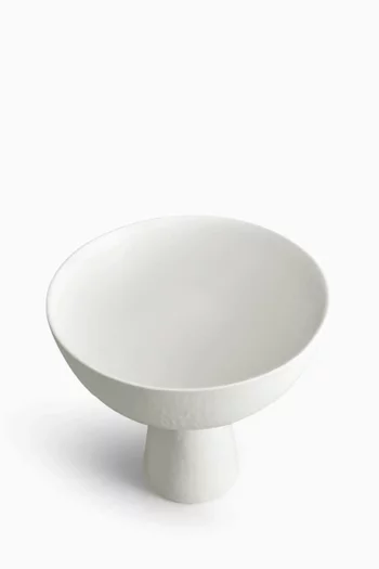 Small Terra Bowl on Stand in Porcelain