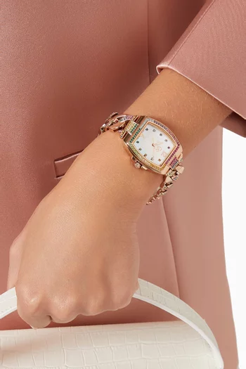 Limited Edition Couture Tonneau Chain Quartz Watch, 33 x 39mm
