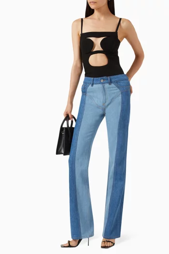 Contrast Mid-rise Slim-fit Jeans