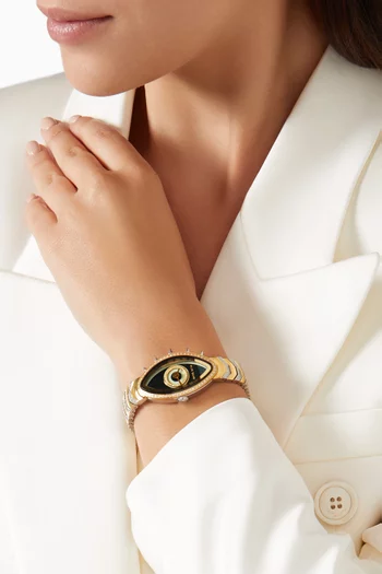 Limited-edition Eayan Two-tone Diamond Watch in Gold-plated Stainless Steel, 23 x 40mm
