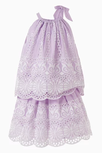Raie Embroidered Flip Skirt in Cotton