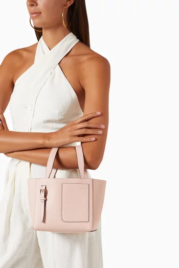 Micro Bucket Bag in Millepunte Calfskin Leather