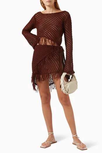 Ammoudi Mini Skirt in Cotton-knit