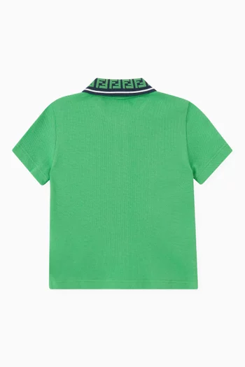 FF Collar Polo Shirt in Cotton-pique