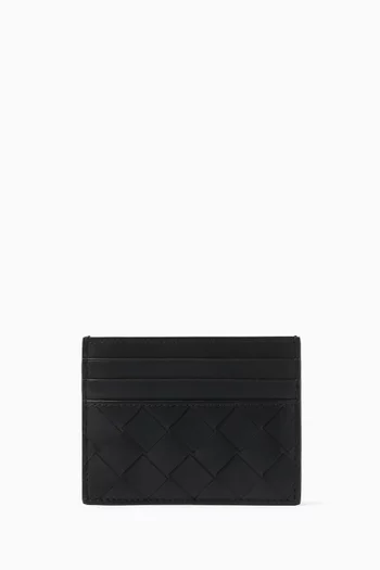 Credit Card Case in Intrecciato Leather