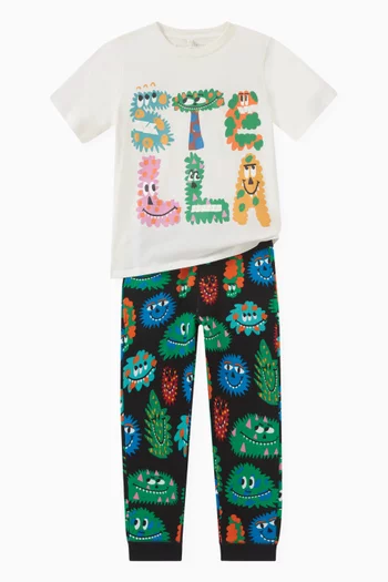 Monster-print Sweatpants in Cotton